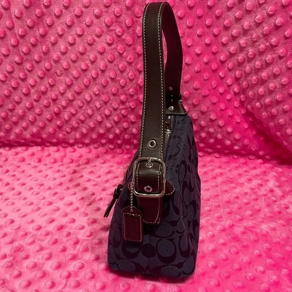 Coach Demi Shoulder bag Navy monogram - Picture 2 of 10